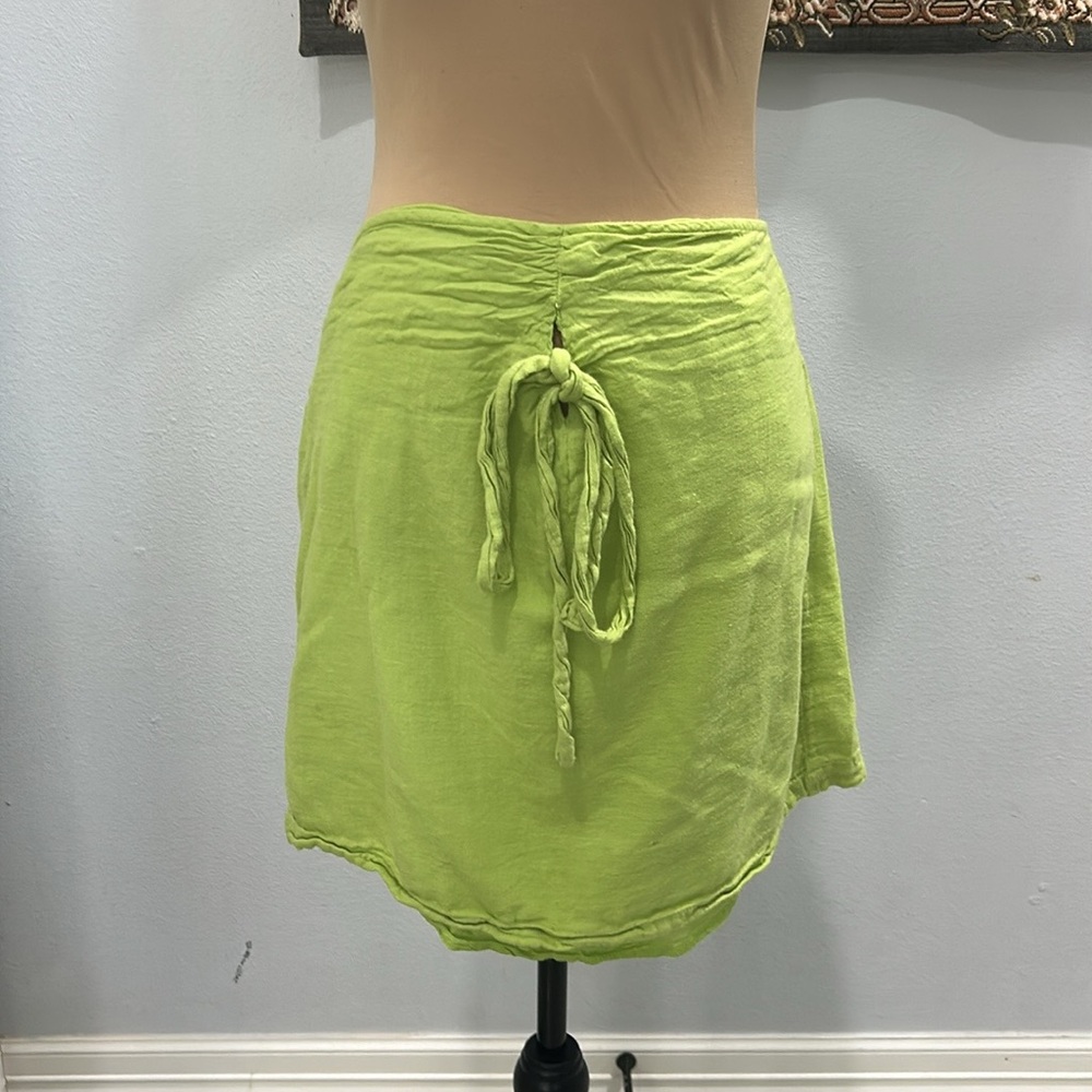 Free People Seedling Green Mini Skirt. Size M